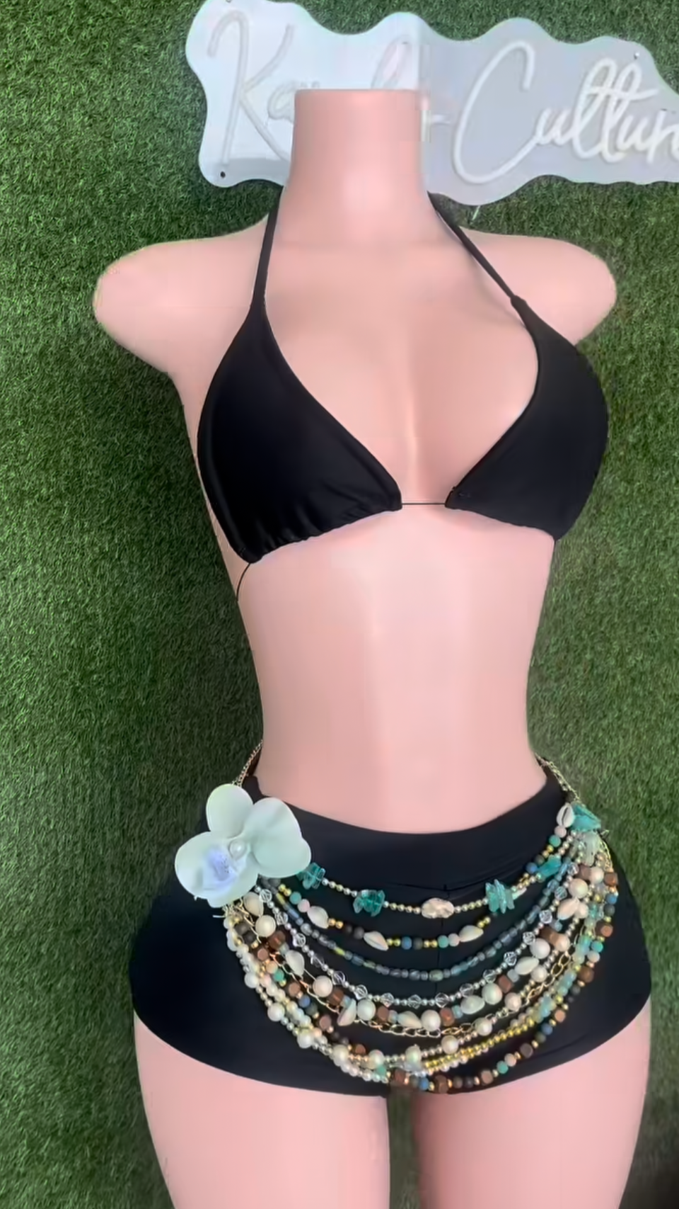 moonlit pearl bikini and belt