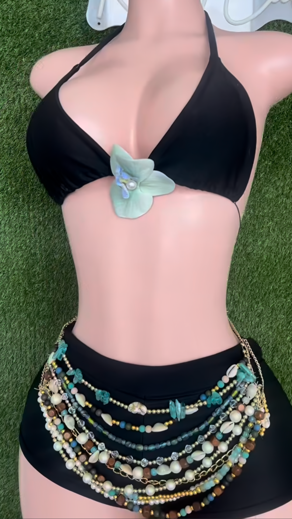 moonlit pearl bikini and belt